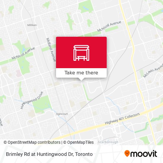 Brimley Rd at Huntingwood Dr map
