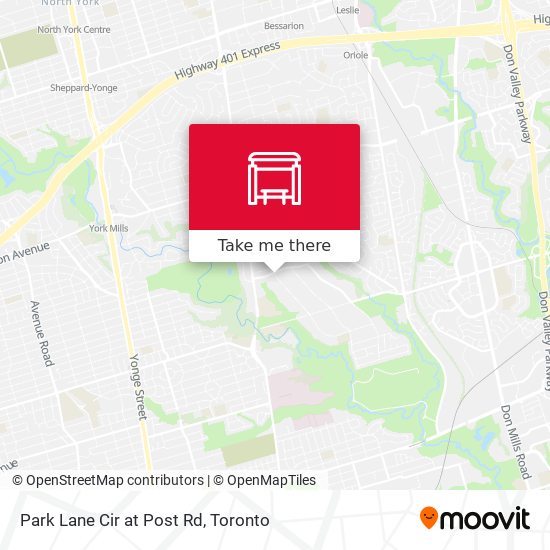Park Lane Cir at Post Rd map