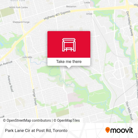 Park Lane Cir at Post Rd map