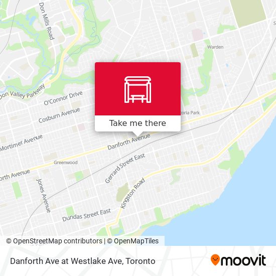 Danforth Ave at Westlake Ave map