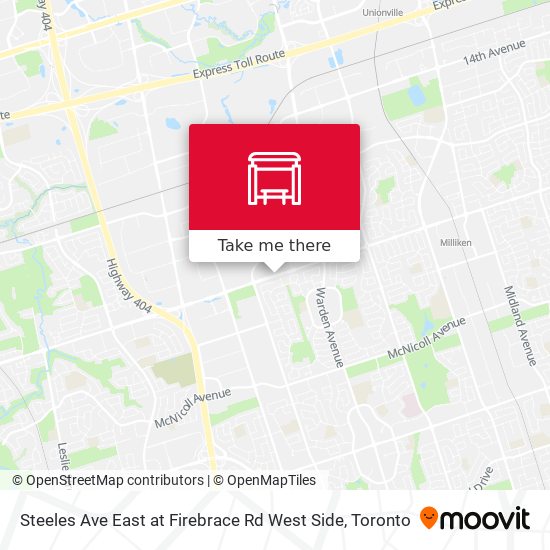 Steeles Ave East at Firebrace Rd West Side map