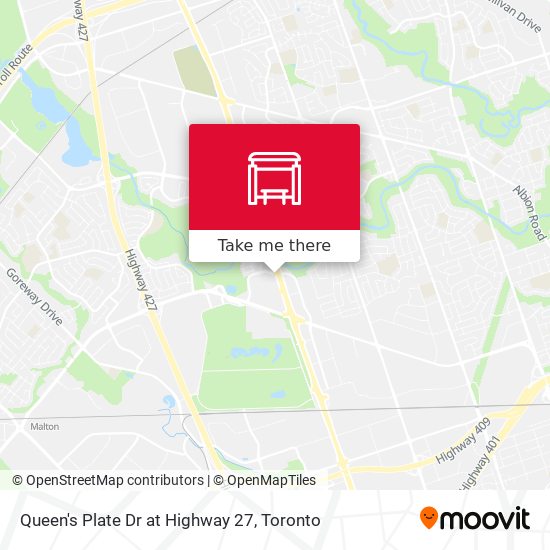 Queen's Plate Dr at Highway 27 plan