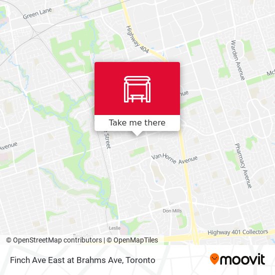 Finch Ave East at Brahms Ave map