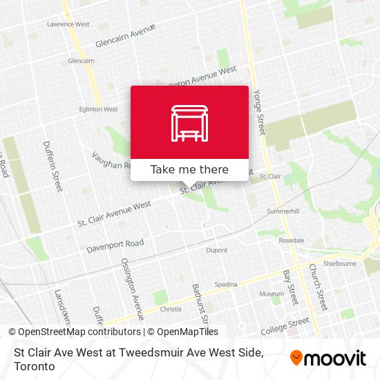 St Clair Ave West at Tweedsmuir Ave West Side map