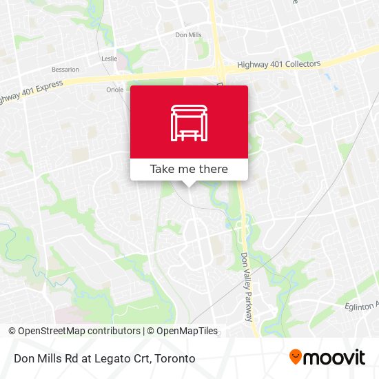 Don Mills Rd at Legato Crt map