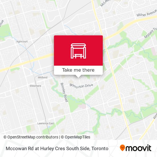 Mccowan Rd at Hurley Cres South Side map