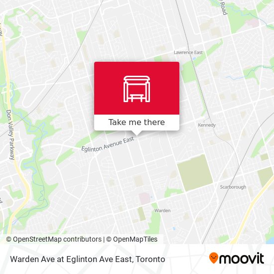 Warden Ave at Eglinton Ave East map