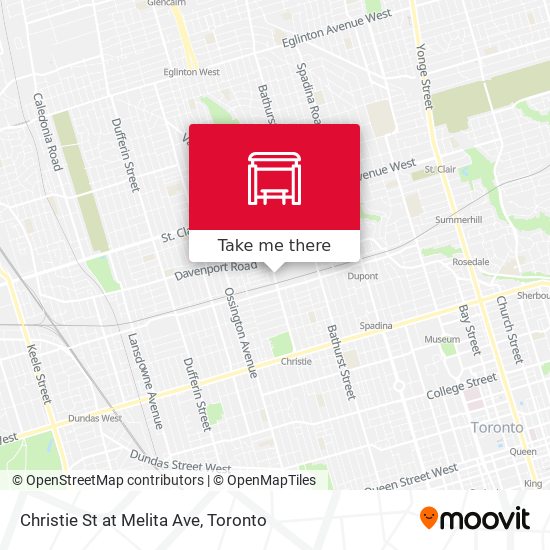 Christie St at Melita Ave map