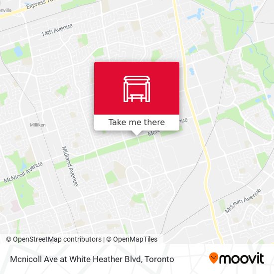 Mcnicoll Ave at White Heather Blvd map