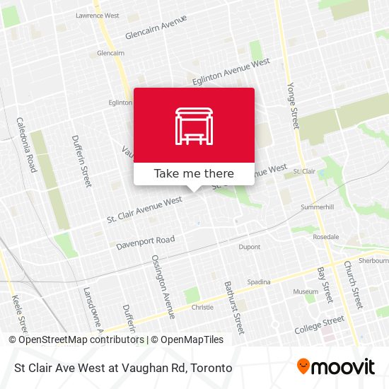 St Clair Ave West at Vaughan Rd map
