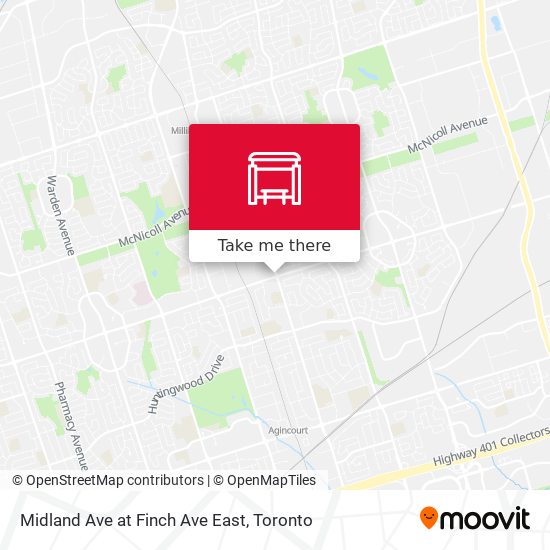 Midland Ave at Finch Ave East map