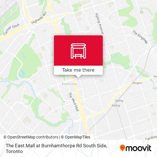The East Mall at Burnhamthorpe Rd South Side map