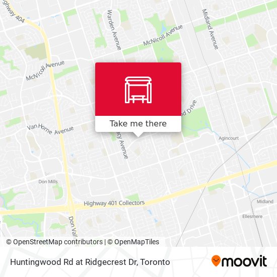 Huntingwood Rd at Ridgecrest Dr map