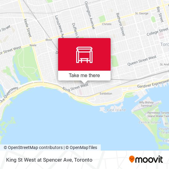 King St West at Spencer Ave map