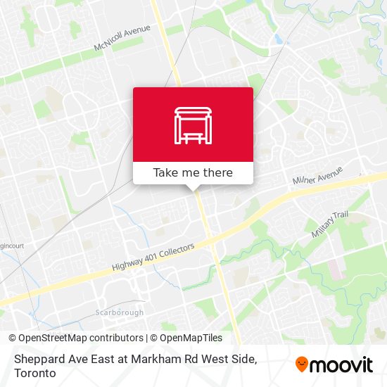 Sheppard Ave East at Markham Rd West Side map