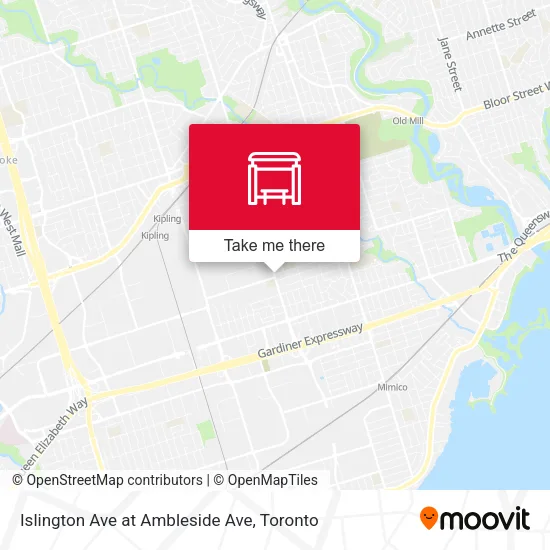 Islington Ave at Ambleside Ave map