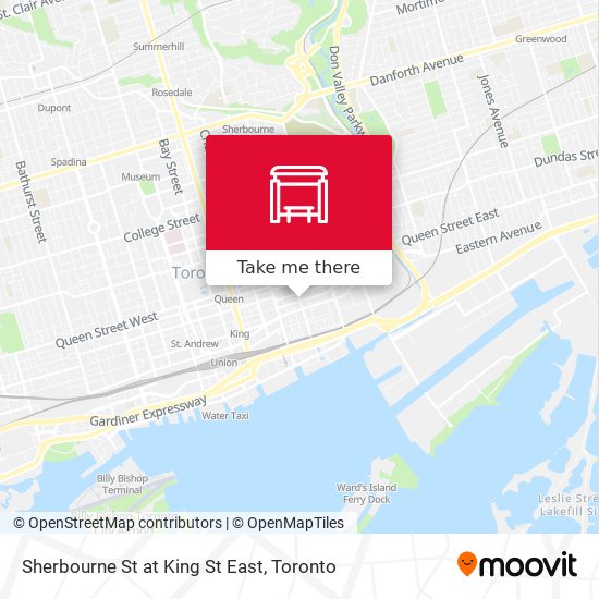Sherbourne St at King St East map