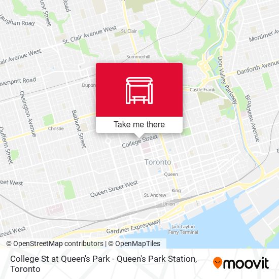 College St at Queen's Park - Queen's Park Station plan