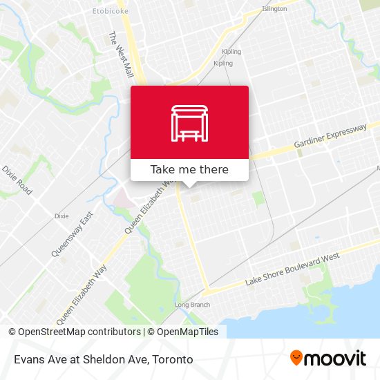Evans Ave at Sheldon Ave map