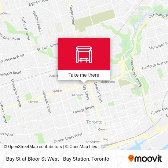 Bay St at Bloor St West - Bay Station map