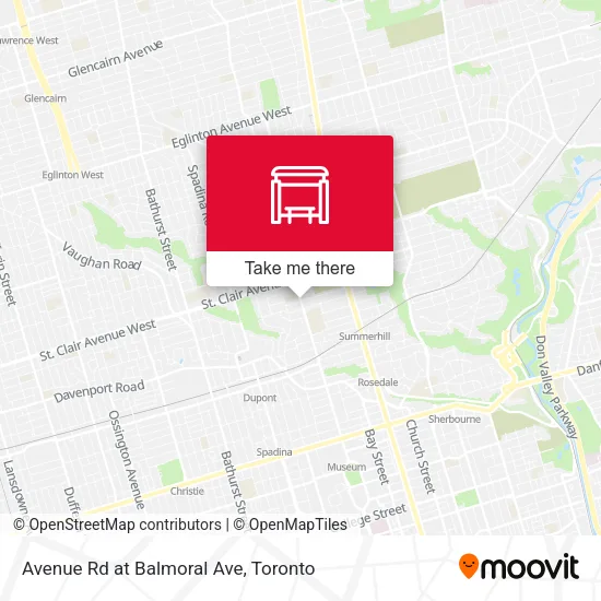 Avenue Rd at Balmoral Ave map