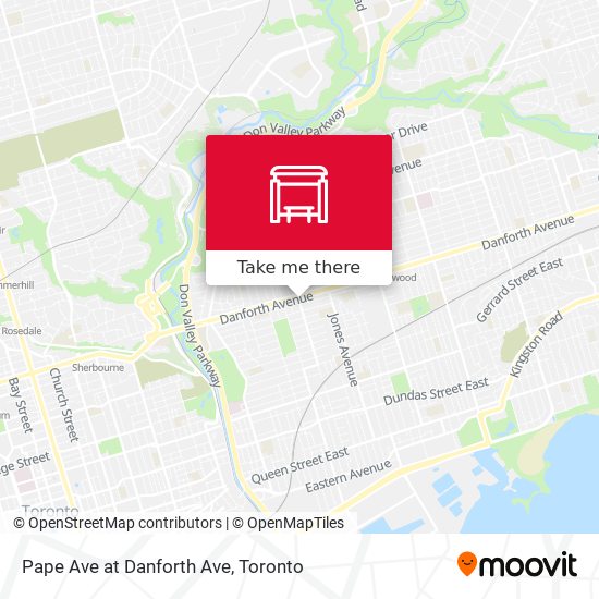 Pape Ave at Danforth Ave map