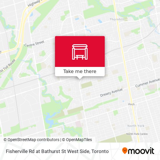 Fisherville Rd at Bathurst St West Side map