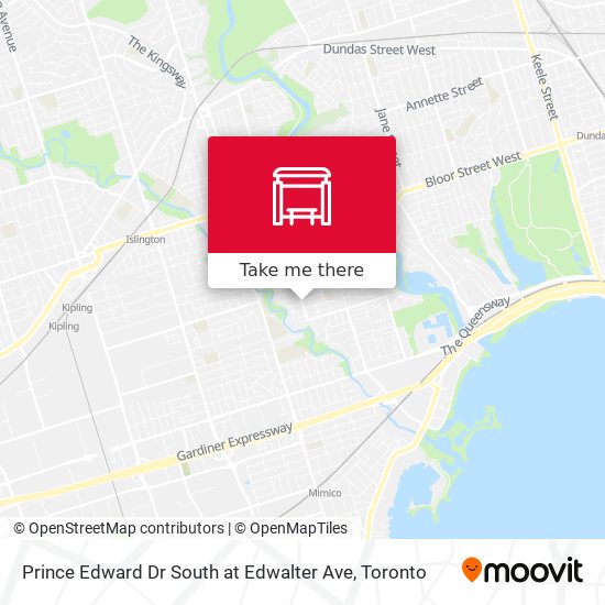 Prince Edward Dr South at Edwalter Ave map