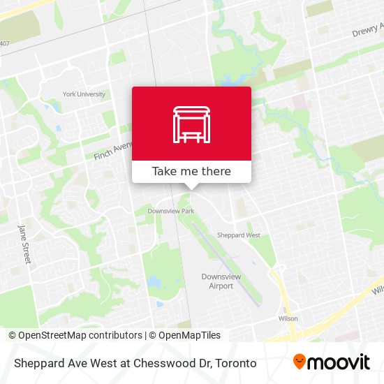 Sheppard Ave West at Chesswood Dr map