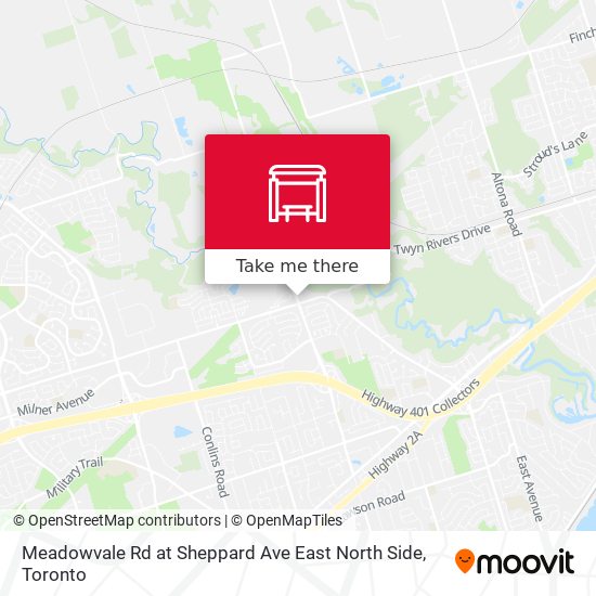 Meadowvale Rd at Sheppard Ave East North Side map