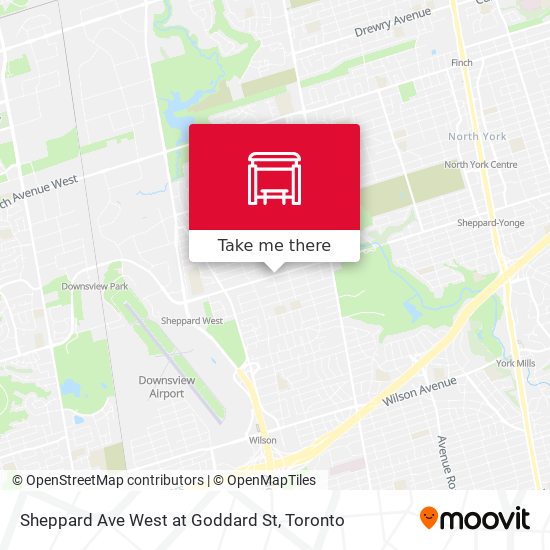 Sheppard Ave West at Goddard St map