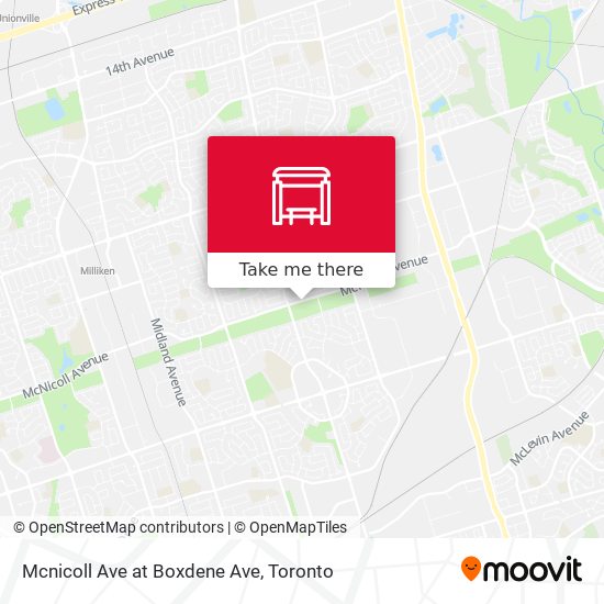 Mcnicoll Ave at Boxdene Ave map