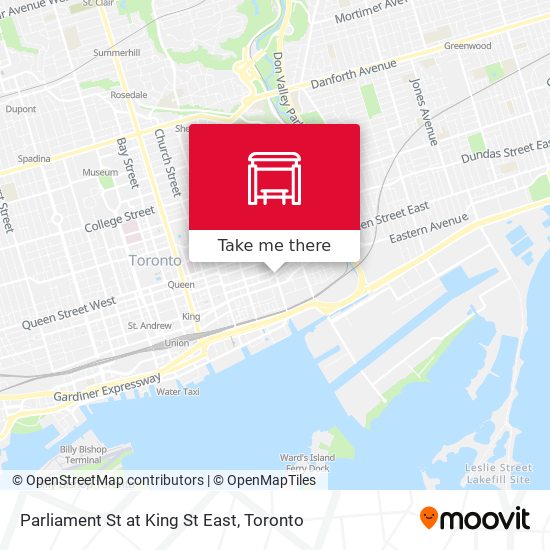 Parliament St at King St East plan