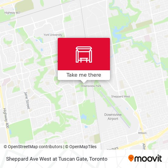 Sheppard Ave West at Tuscan Gate map