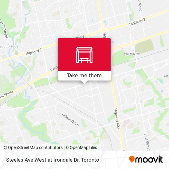 Steeles Ave West at Irondale Dr plan