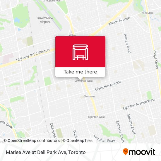 Marlee Ave at Dell Park Ave map