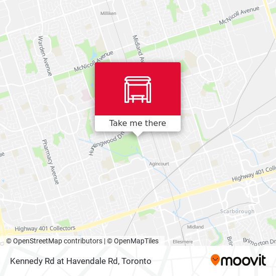 Kennedy Rd at Havendale Rd map