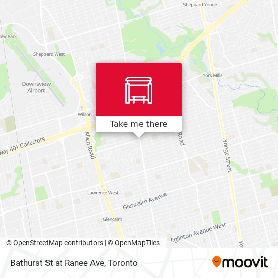 Bathurst St at Ranee Ave plan
