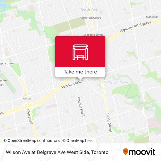 Wilson Ave at Belgrave Ave West Side map