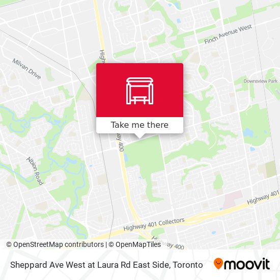 Sheppard Ave West at Laura Rd East Side map