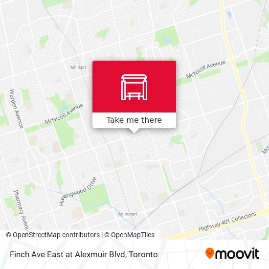 Finch Ave East at Alexmuir Blvd plan