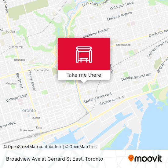 Broadview Ave at Gerrard St East plan