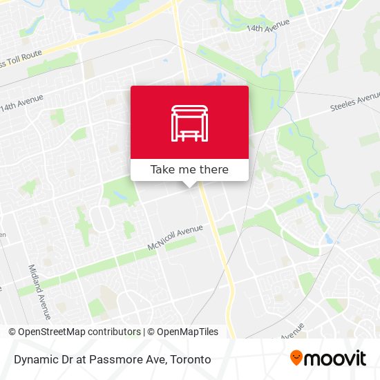 Dynamic Dr at Passmore Ave map