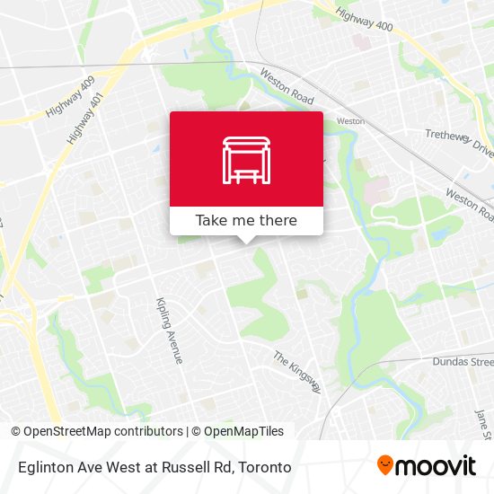 Eglinton Ave West at Russell Rd map