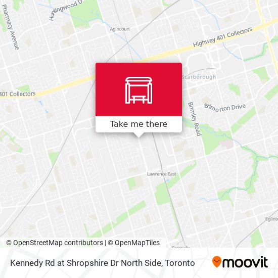 Kennedy Rd at Shropshire Dr North Side map