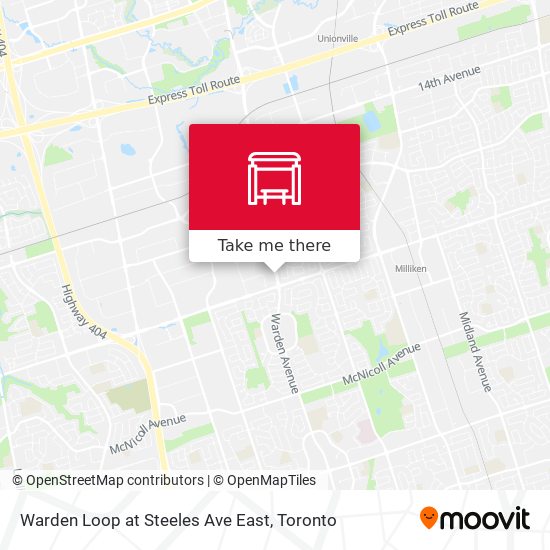 Warden Loop at Steeles Ave East map