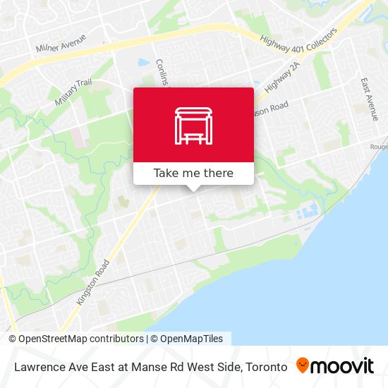 Lawrence Ave East at Manse Rd West Side map
