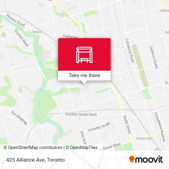 425 Alliance Ave map
