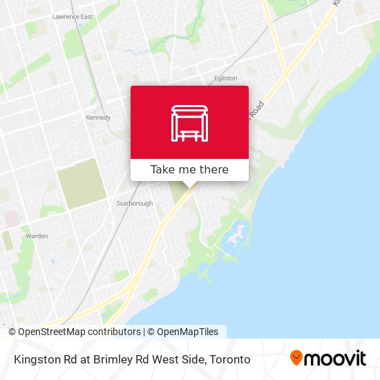 Kingston Rd at Brimley Rd West Side map