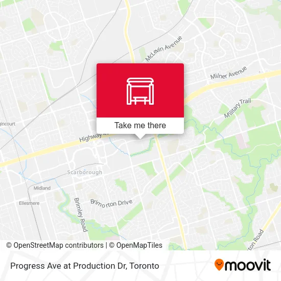 Progress Ave at Production Dr map